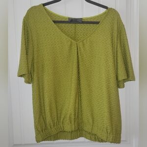 Sunday in Brooklyn Green Blouse Green Top Sz L